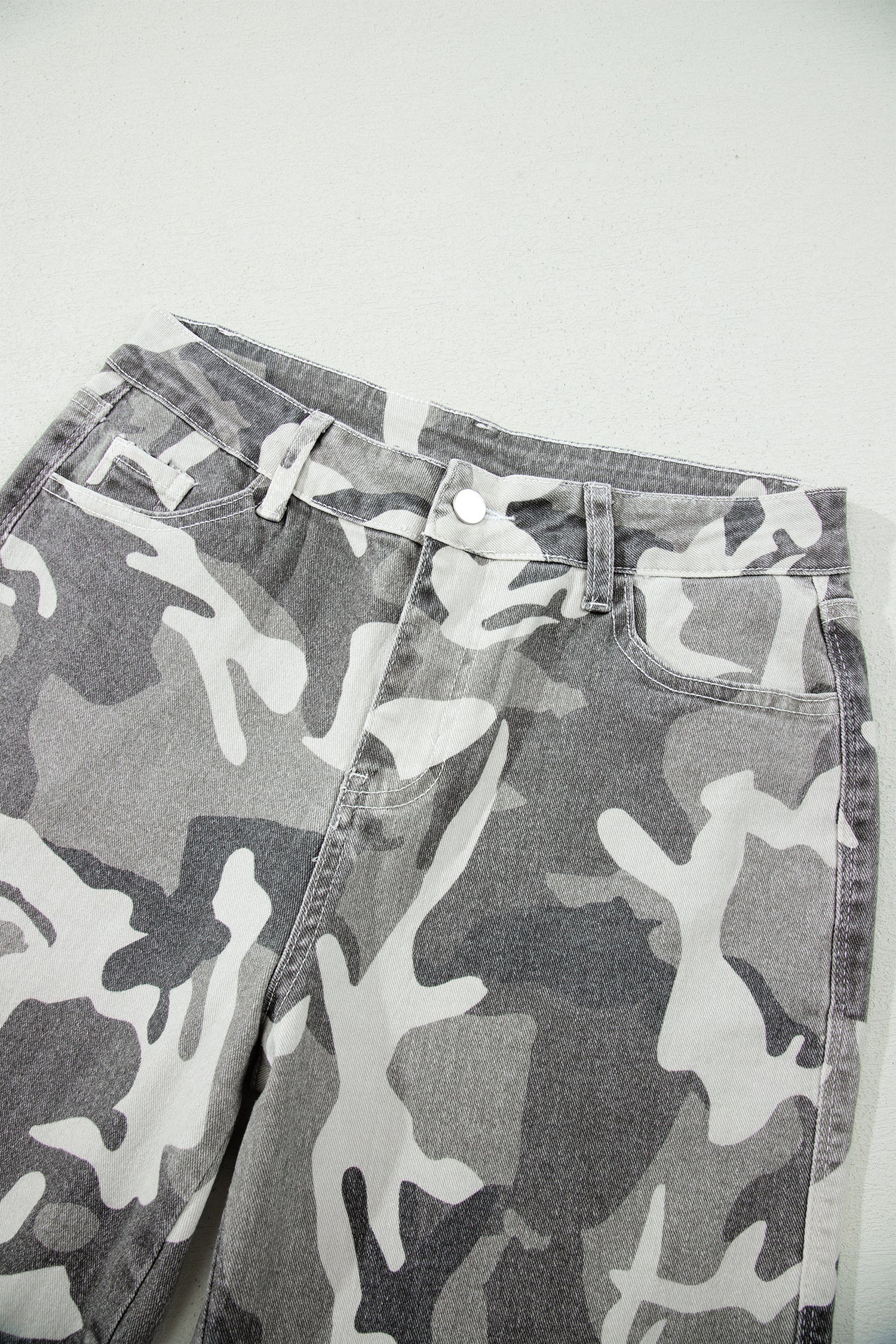 Camo Denim High Waist Jeans