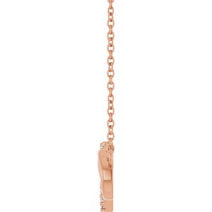 14K Rose Gold 1/10 CTW Natural Diamond Heart & Infinity-Inspired 18" Necklace