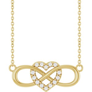 Accented Heart & Infinity-Inspired Necklace or Center