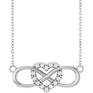 Accented Heart & Infinity-Inspired Necklace or Center