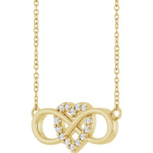 Accented Heart & Infinity-Inspired Necklace or Center