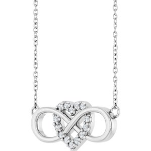 Accented Heart & Infinity-Inspired Necklace or Center