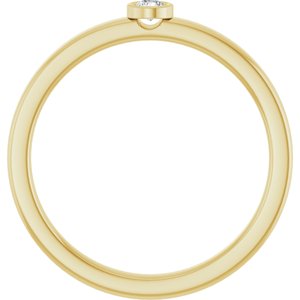 14K Yellow Gold 2.5 mm Natural White Sapphire Ring