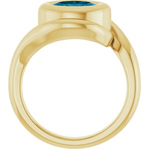 Bezel-Set Bypass Ring