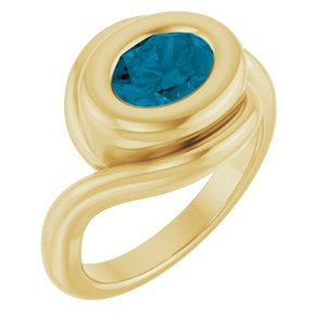 Bezel-Set Bypass Ring