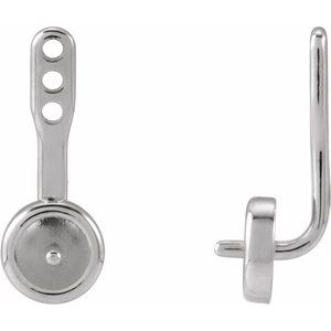 Platinum Earring Jacket for 7-7.5 mm Pearl
