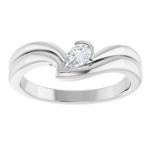 Sterling Silver 1/5 CT Lab-Grown Diamond Freeform Ring