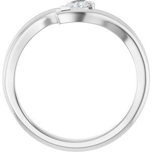Platinum 1/5 CT Lab-Grown Diamond Freeform Ring
