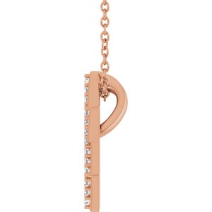 14K Rose Gold 1/5 CTW Natural Diamond Star of David 16-18" Necklace