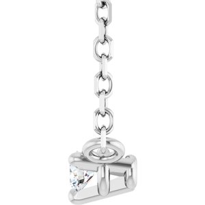 Platinum .03 CT Natural Diamond 18" Necklace