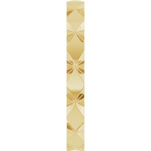 18K Yellow 2.5 mm Diamond Faceted Band Size 4.5