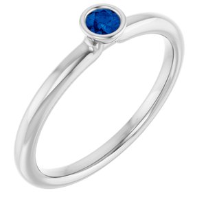 Family Stackable Bezel-Set Ring