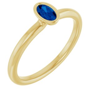 Family Stackable Bezel-Set Ring