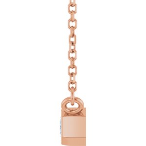 14K Rose Gold 1/2 CT Natural Diamond 18" Necklace
