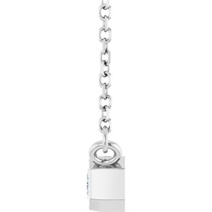 Sterling Silver 1/3 CT Lab-Grown Diamond 18" Necklace