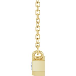 14K Yellow Gold 1/2 CT Natural Diamond 18" Necklace
