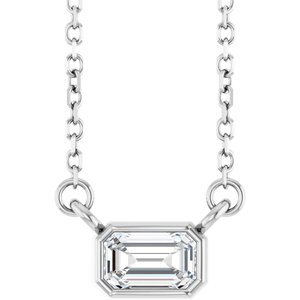 Bezel-Set Solitaire Necklace