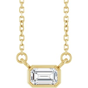 Bezel-Set Solitaire Necklace