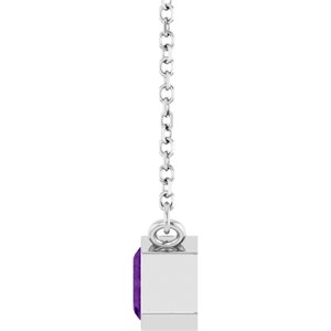 Natural Amethyst Solitaire Necklace