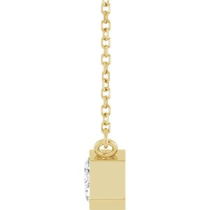 14K Yellow Gold 1 1/8 CT Lab-Grown Diamond 18" Necklace