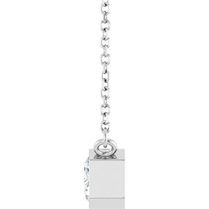 Sterling Silver Lab-Grown Moissanite 18" Necklace