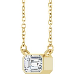 14K Yellow Gold 1/2 CT Lab-Grown Diamond 18" Necklace