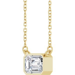 14K Yellow Gold Lab-Grown Moissanite 18" Necklace
