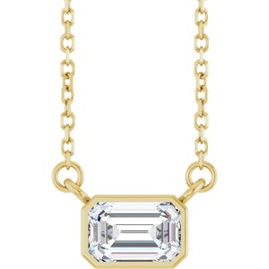 Bezel-Set Solitaire Necklace