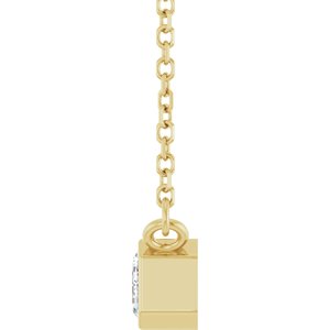 14K Yellow Gold 1/2 CT Lab-Grown Diamond 18" Necklace