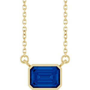 Bezel-Set Solitaire Necklace