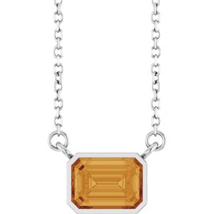 Bezel-Set Solitaire Necklace