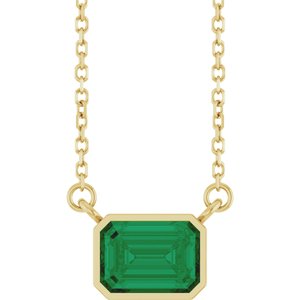 Bezel-Set Solitaire Necklace