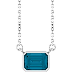 Bezel-Set Solitaire Necklace
