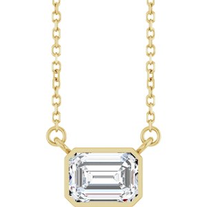 Bezel-Set Solitaire Necklace