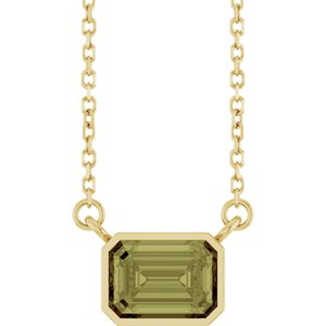 Bezel-Set Solitaire Necklace