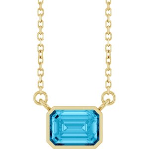 Bezel-Set Solitaire Necklace