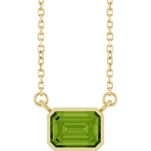 Bezel-Set Solitaire Necklace