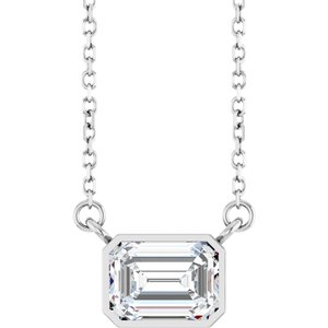 Platinum 1 1/8 CT Lab-Grown Diamond 18" Necklace