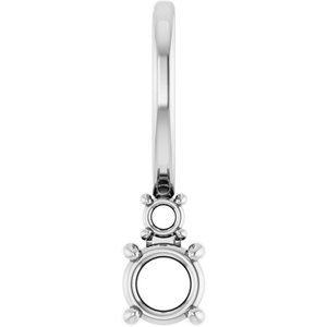 Sterling Silver 3 mm Round Charm/Pendant Mounting – image 2