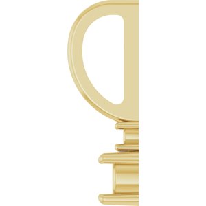 14K Yellow Gold 3 mm Round Charm/Pendant Mounting – image 6