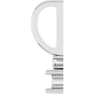 Sterling Silver 3 mm Round .02 CT Natural Diamond Semi-Set Charm/Pendant – image 6