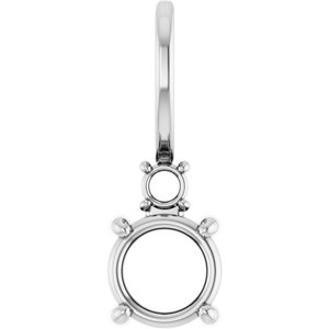 Platinum 5 mm Round Charm/Pendant Mounting – image 2