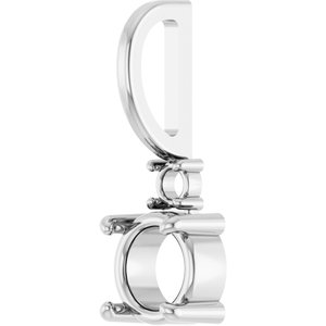 Platinum 5 mm Round Charm/Pendant Mounting – image 4