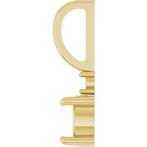 14K Yellow Gold 5 mm Round Charm/Pendant Mounting – image 6