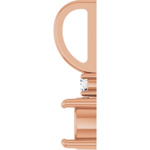 14K Rose Gold 5 mm Round .03 CT Natural Diamond Semi-Set Charm/Pendant – image 6