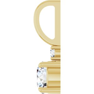 14K Yellow Gold 5 mm Round Charm/Pendant Mounting – image 5