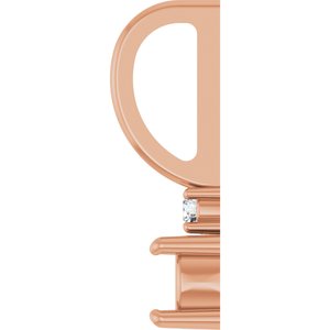 14K Rose Gold 3.5 mm Round .02 CT Natural Diamond Semi-Set Charm/Pendant – image 6