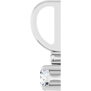 Sterling Silver 3.5 mm Round Charm/Pendant Mounting – image 5