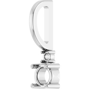 Sterling Silver 3.5 mm Round Charm/Pendant Mounting – image 4