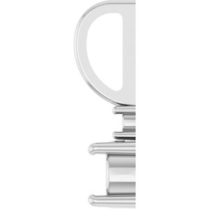 14K White Gold 4.5 mm Round Charm/Pendant Mounting – image 6